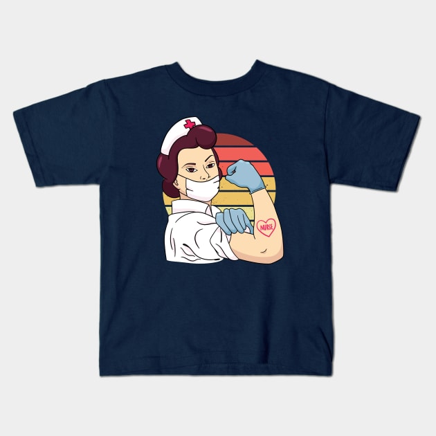 STRONG NURSE design Kids T-Shirt by Pot-Hero